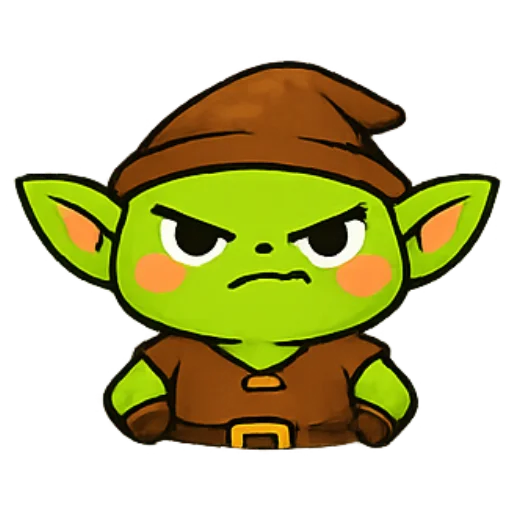 Determined goblin guarding the door