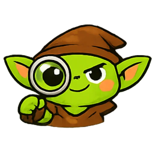 Goblin with magnifying glass